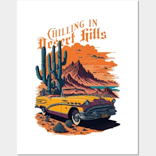 Chilling in Desert Hills vintage style Posters and Art